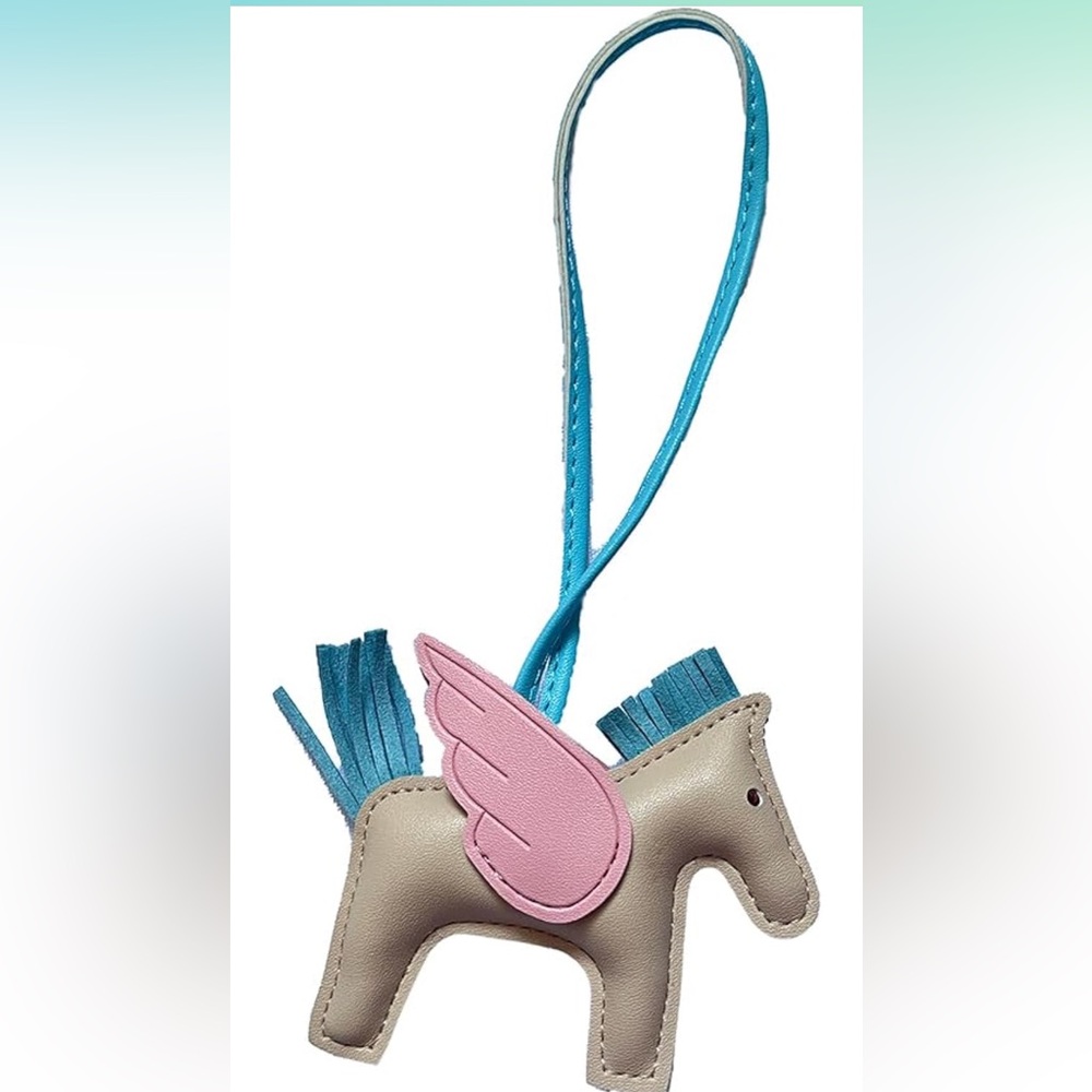 Leather Tassel Pony Keychain